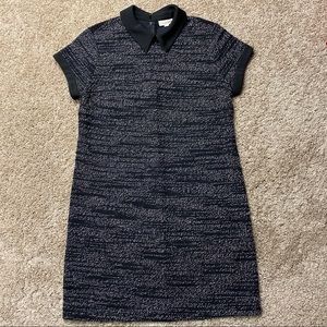 Maison Jules Collar Black Tweed Dress M